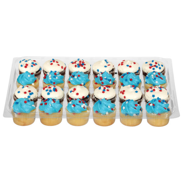 Food Lion Patriotic Cupcakes Assorted - 24 ct