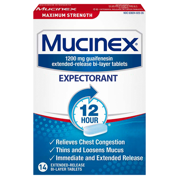 Mucinex Expectorant Chest Congestion 12 Hour Maximum Strength Tablets