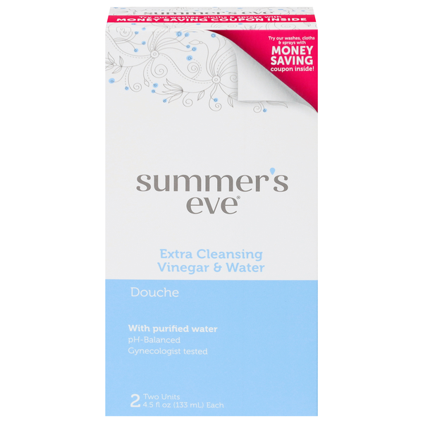 Summer's Eve Douche Extra Cleansing Vinegar & Water - 2 ct