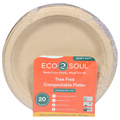 Eco Soul Compostable Round Paper Plates 6 Inch