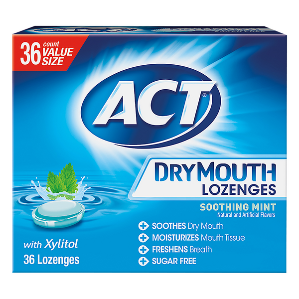 Save on ACT Dry Mouth Lozenges with Xylitol Soothing Mint Order Online