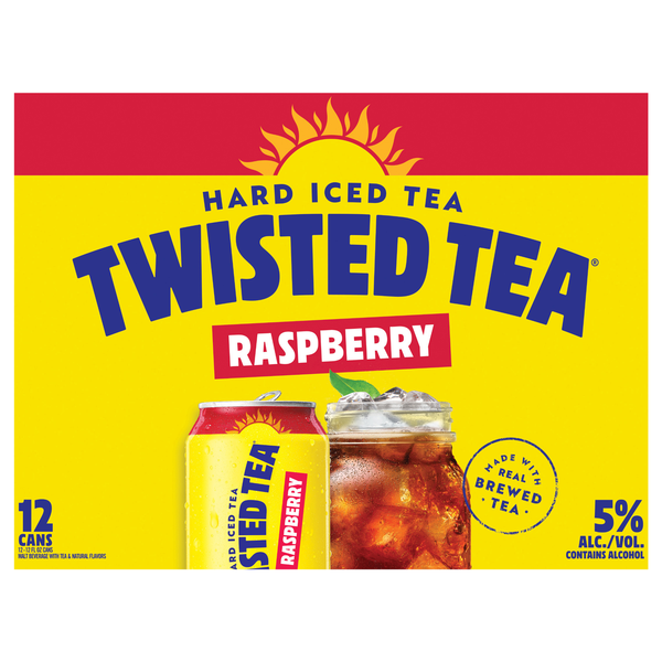 Twisted Tea Hard Iced Tea Raspberry - 12 pk