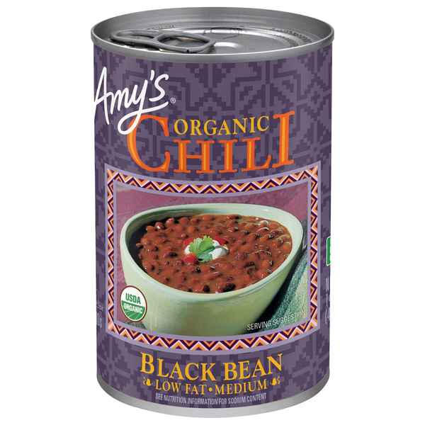 Amy's Chili Black Bean Medium Low Fat Organic