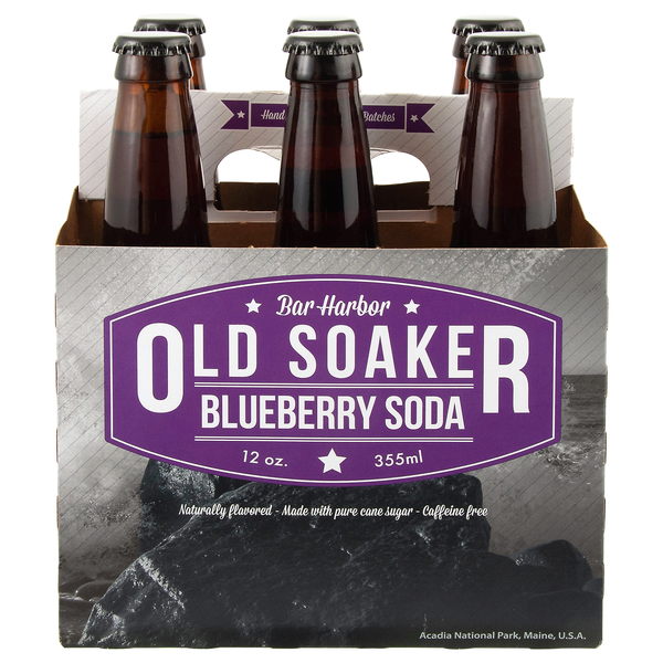 Bar Harbor Old Soaker Blueberry Soda - 6 pk