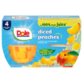 Dole Diced Peaches Fruit Cups in Juice - 4 ct