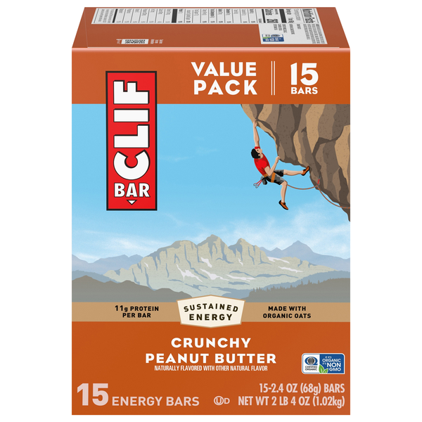 CLIF Crunchy Peanut Butter Energy Bar - 15 ct