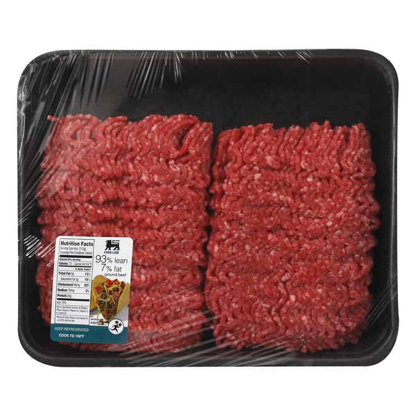 Food Lion 93% Lean 7% Fat Ground Beef Family Pack Fresh