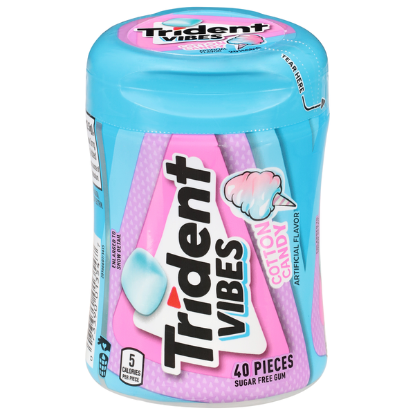 Trident Vibes Sugar Free Cotton Candy Gum