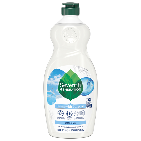 Seventh Generation Powered by Plants Free & Clear Liquid Dish Soap