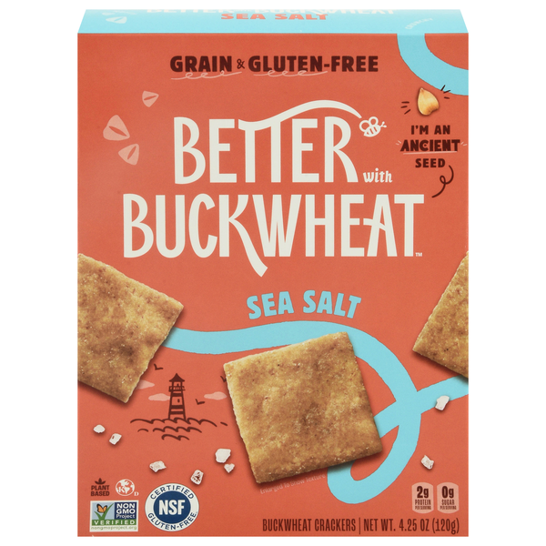 Better with Buckwheat Grain & Gluten Free Sea Salt Crackers