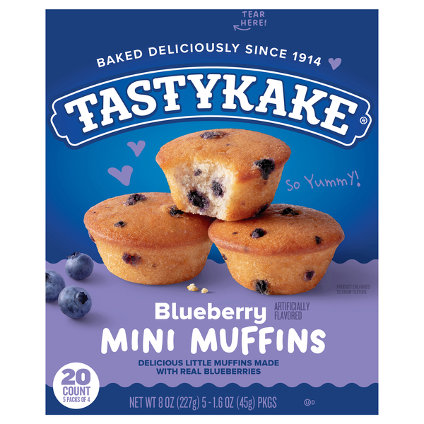 Tastykake Mini Muffins Blueberry 5 ea - 4 ct