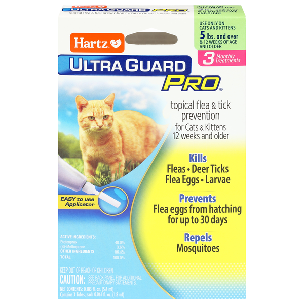 Hartz UltraGuard Pro Flea & Tick Drops for Cats 5+ lbs