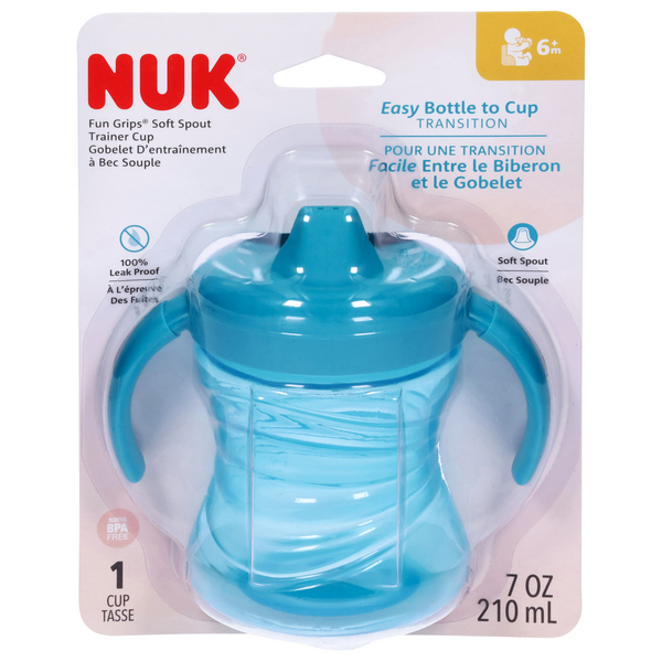 NUK Fun Grips Soft Spout Trainer Cup 7 oz