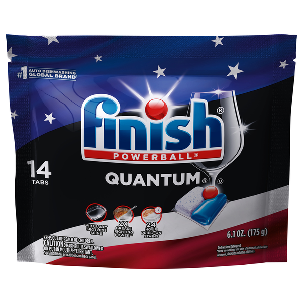 FINISH Powerball Quantum Automatic Dishwasher Detergent Tabs - 14 ct