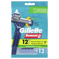 Gillette Sensor2 Pivot Razors Twin Blade with with Lubrastrip Disposable