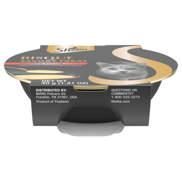 SHEBA Bisque Savory Treat Premium Chicken Recipe Cat Food Complement