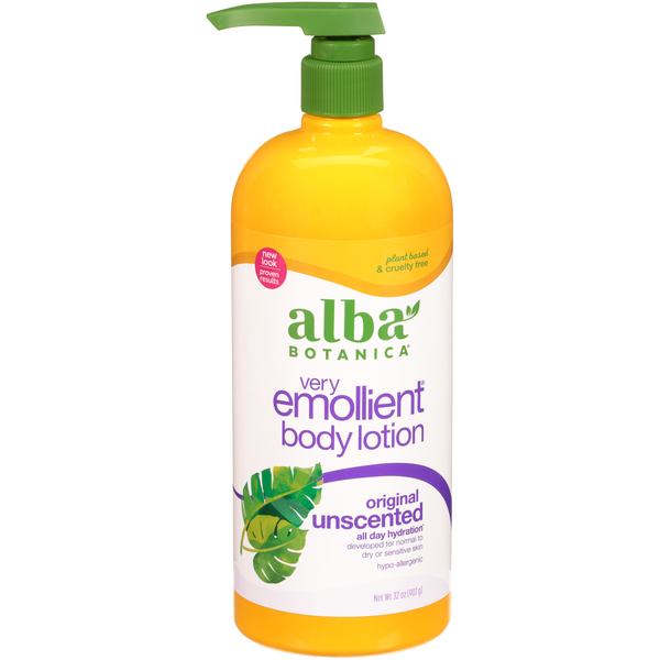Alba Botanica Very Emollient Original Unscented Body Lotion Pump