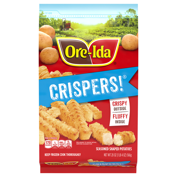 Ore-Ida Crispers! Seasoned Shaped Crispy Potato Fries Frozen
