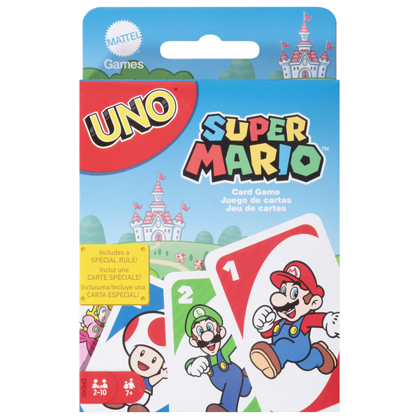 Uno Super Mario Card Game Ages 7+