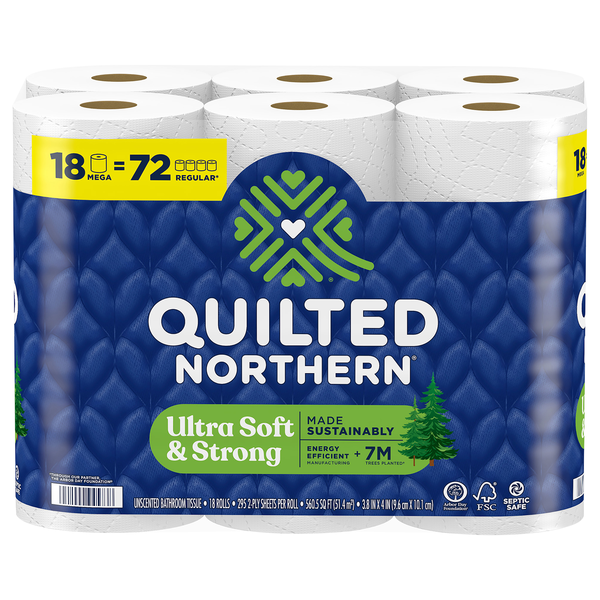 Quilted Northern Ultra Soft & Strong Mega Roll 2-Ply Toilet Paper - 18 ct