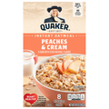 Quaker Peaches & Cream Instant Oatmeal - 8 ct