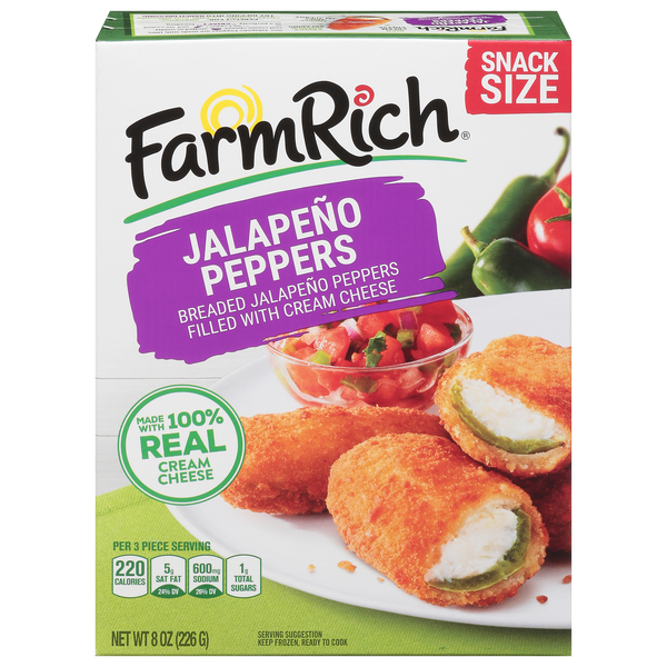 Farm Rich Jalapeno Peppers Snack Size Frozen