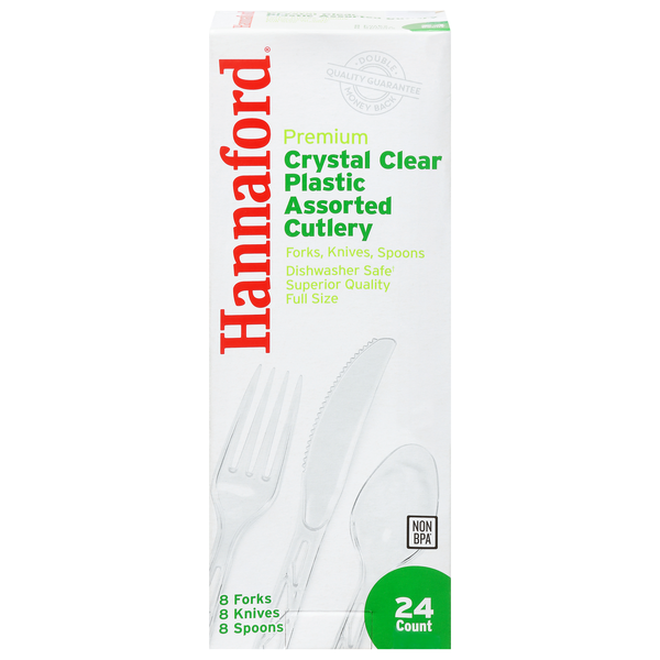Hannaford Premium Crystal Dinnerware Plastic Flatware