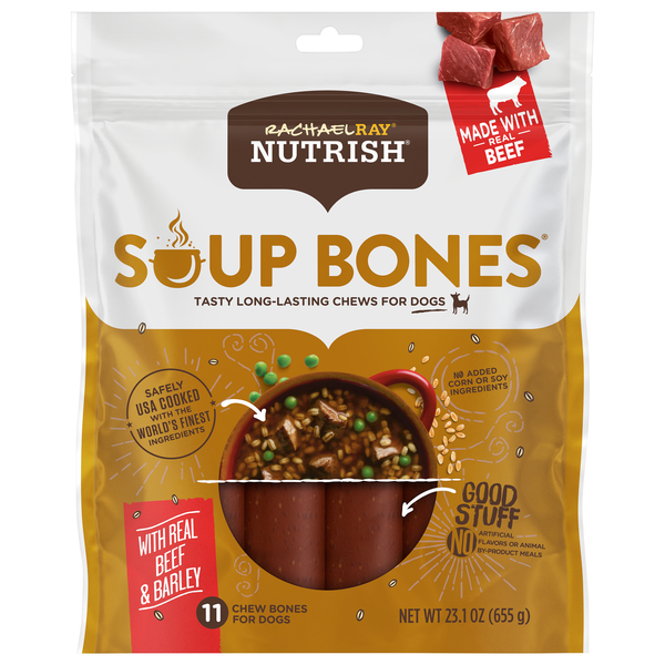 Rachael Ray Nutrish Soup Bones Beef & Barley Dog Chews - 11 ct