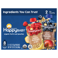 Happy Baby Organics 2 Baby Food Variety Pack - 8 ct