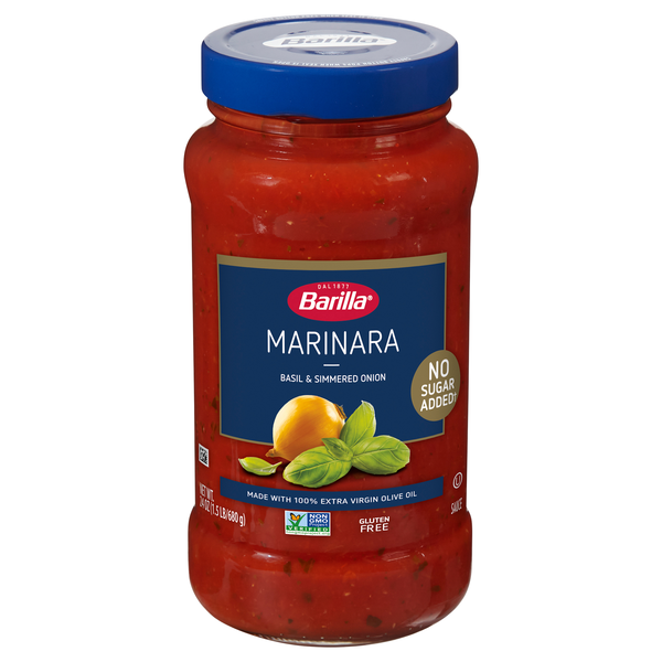 Barilla No Sugar Added Marinara Basil & Simmered Onion Pasta Sauce