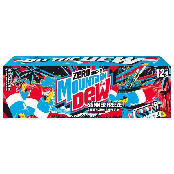 Mtn Dew Zero Sugar Summer Freeze Soda - 12 pk
