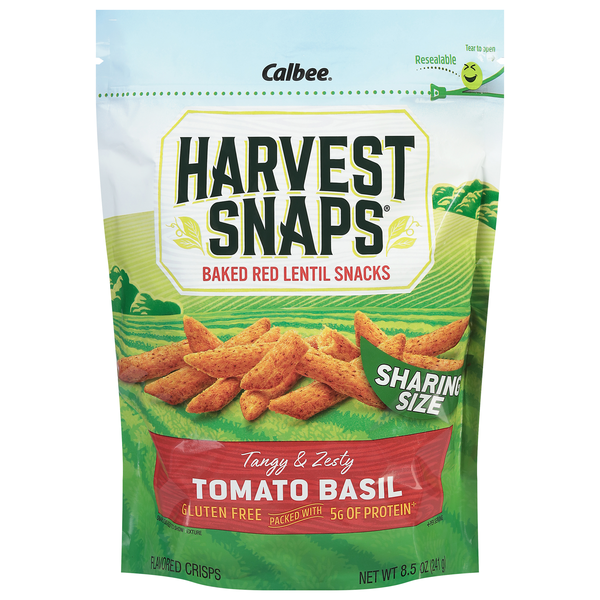 Harvest Snaps Gluten Free Tomato Basil Red Lentil Crisps