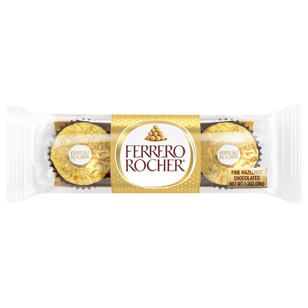 Ferrero Rocher Fine Hazelnut Chocolates Candy - 3 ct