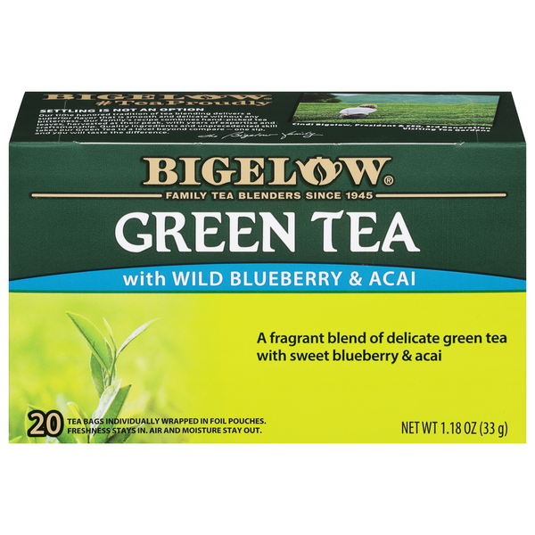 Bigelow Green Tea Bags with Wild Blueberry & Acai