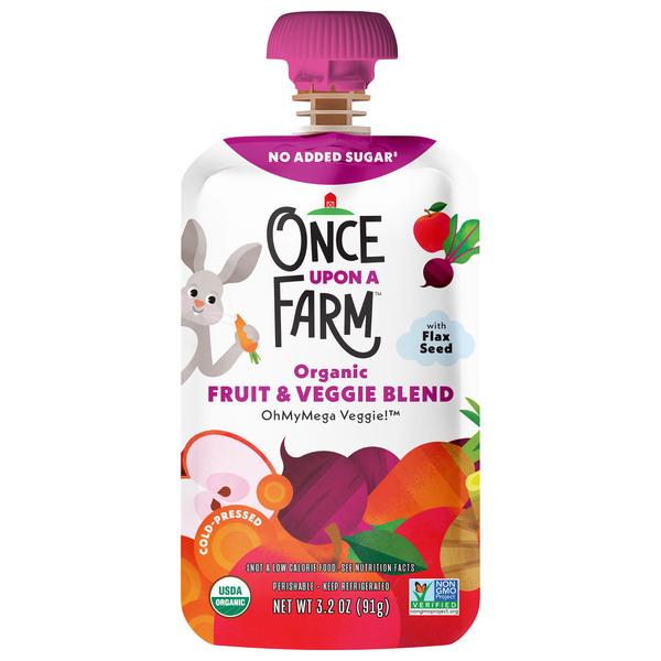 Once Upon a Farm OhMyMega Veggie! Organic Fruit & Veggie Blend