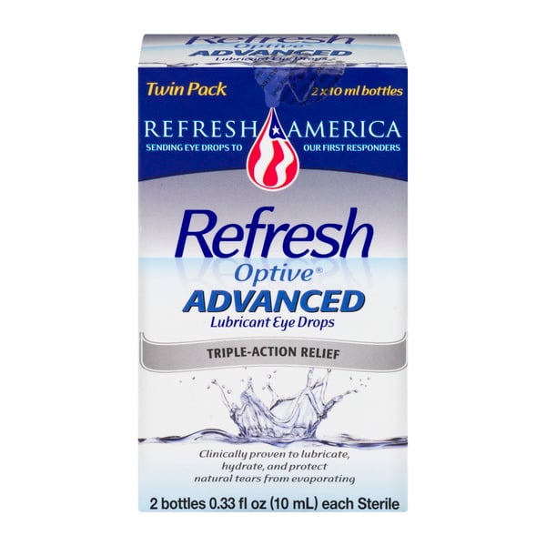 Save On Refresh Optive Advanced Lubricant Eye Drops Triple Action Relief Order Online Delivery 