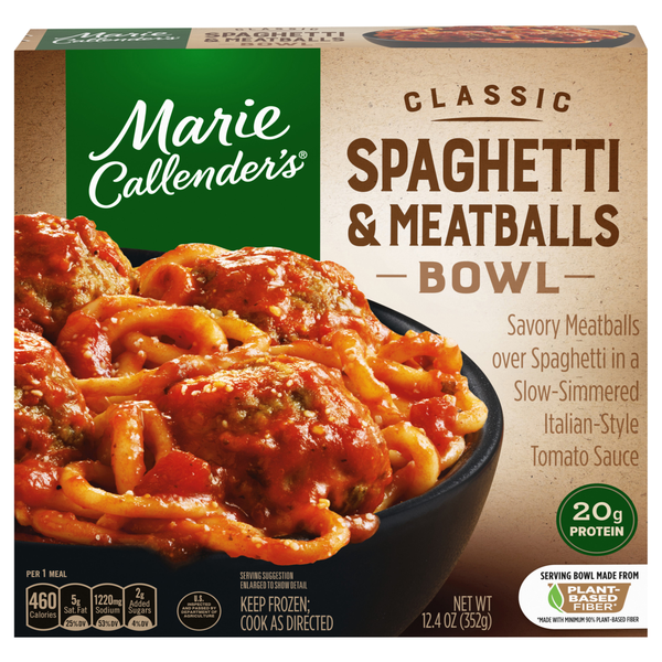 Marie Callender's Classic Spaghetti & Meatballs Bowl Frozen Meal