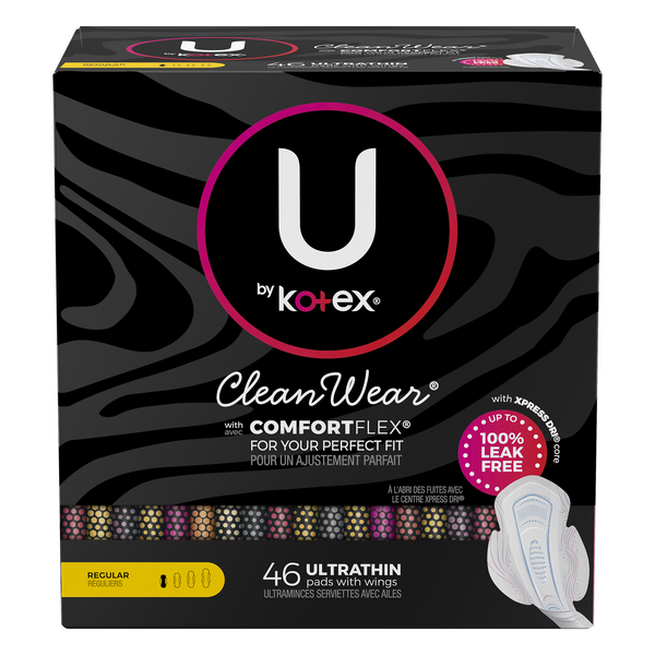 Save on U by Kotex Clean Wear Ultra Thin Pads with Wings Regular Order