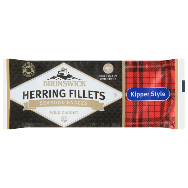 Brunswick Kipper Style Herring Fillets Seafood Snacks