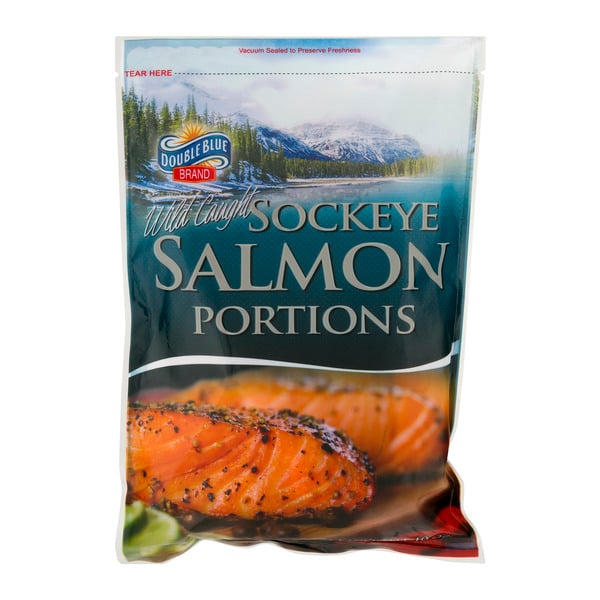 Double Blue Wild Caught Sockeye Salmon Portions Frozen