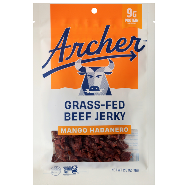 Country Archer Gluten Free Mango Habanero 10g Protein Grass-Fed Beef Jerky