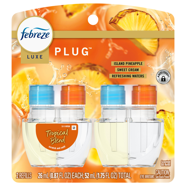 Febreze PLUG Luxe Tropical Blend Scented Oil Refills - 2 ct