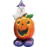 AirLoonz Halloween Pumpkin Ghost Decorative Air-Filled Balloon