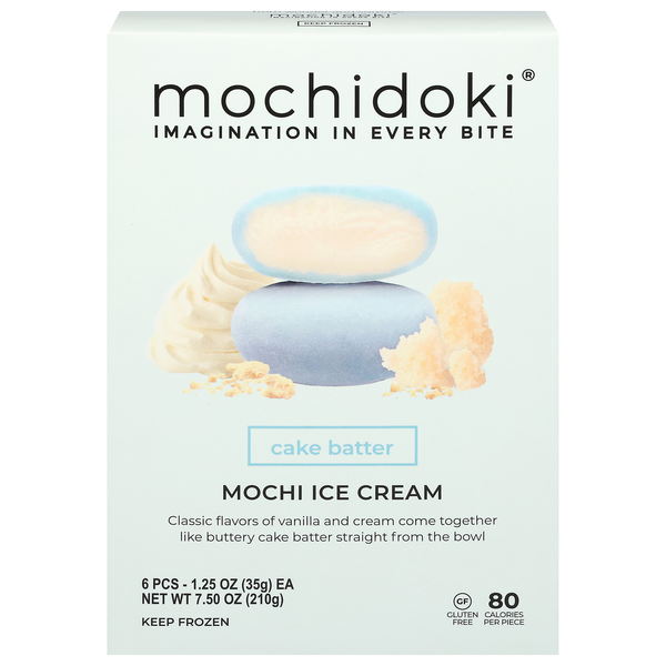 Mochidoki Cake Batter Mochi Ice Cream - 6 ct