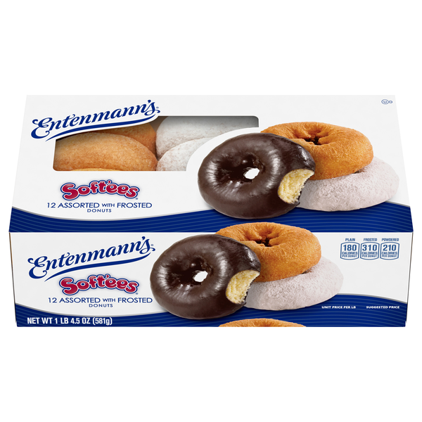 Entenmann's Soft'ees Assorted with Frosted Donuts - 12 ct