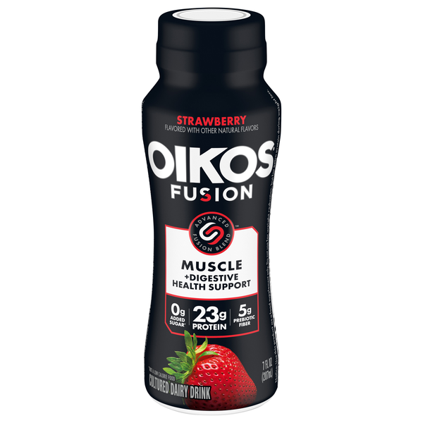 Oikos Fusion Strawberry Muscle + Digestive Health Support Drink
