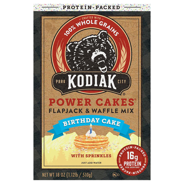Kodiak Power Cakes Birthday Cake w/Sprinkles Protein Flapjack & Waffle Mix
