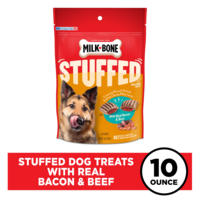 Milk-Bone Stuffed Dog Treats with Real Bacon & Beef