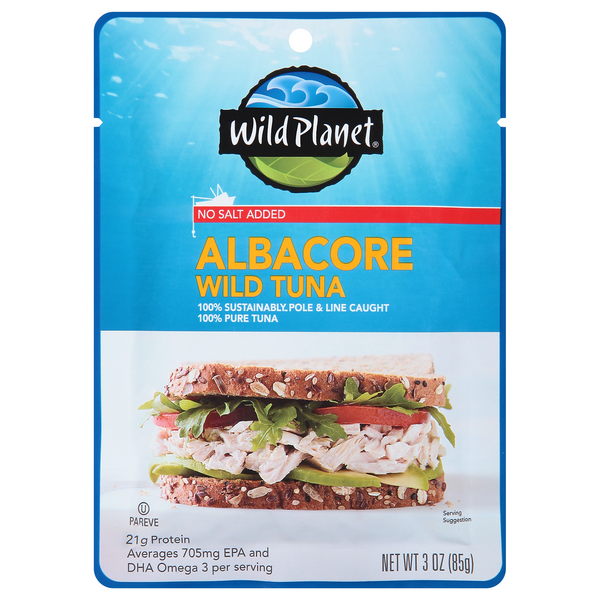 Wild Planet Sustainably Caught No Salt Added Albacore Wild Tuna