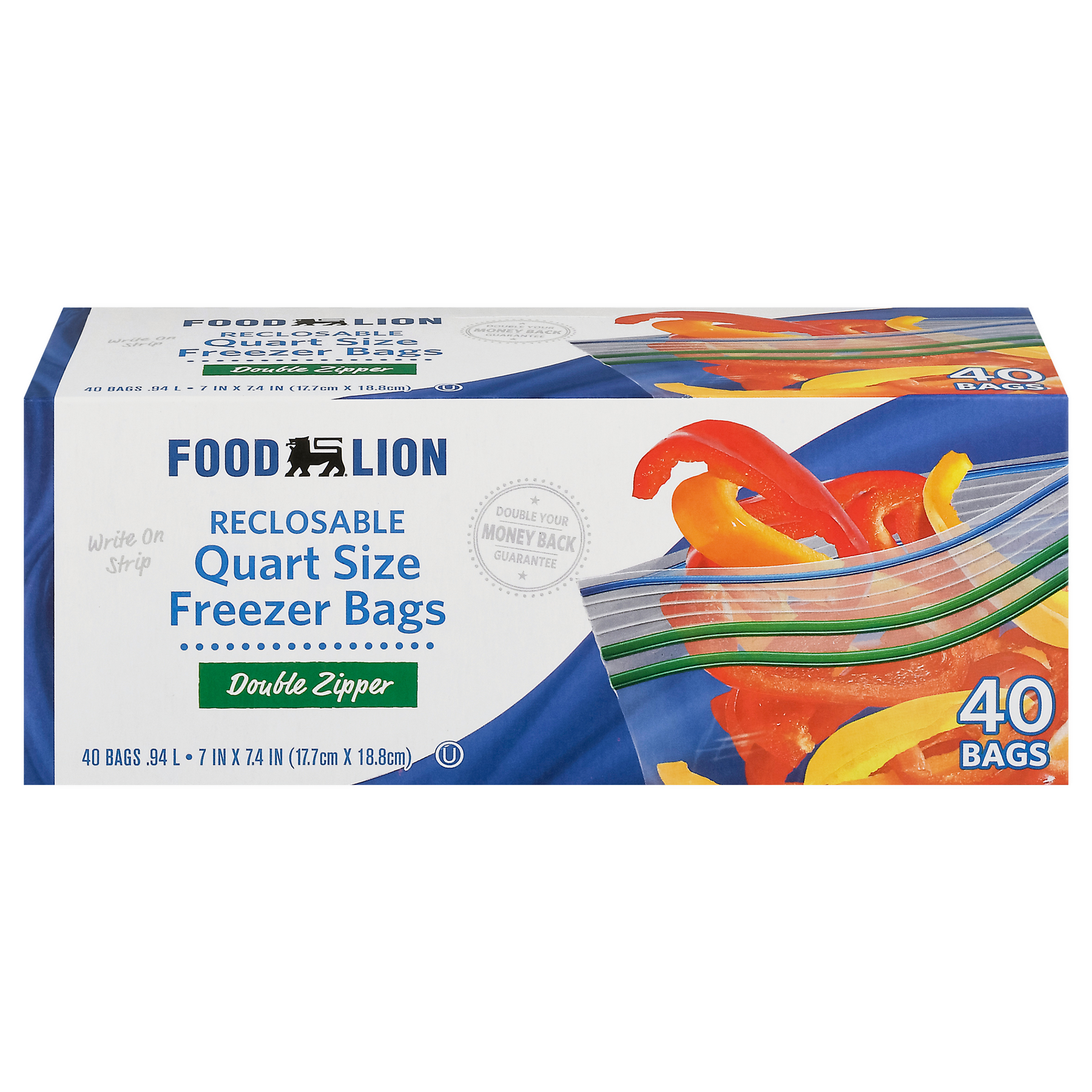 Food Lion Food Lion Freezer Bags Reclosable Quart Size